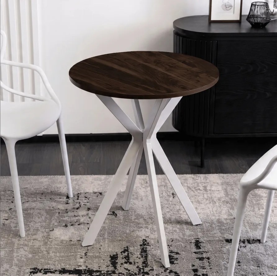 Stôl ERION 60 cm Orech / Biely