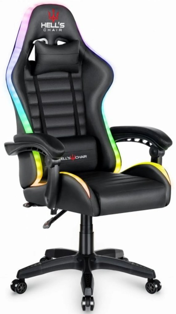 Herné kreslo Hell's Chair s LED podsvietením HC- 1003