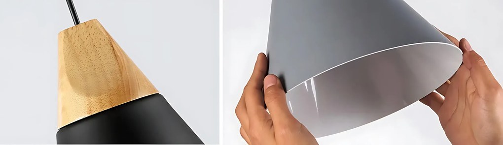 Toolight Toolight, stropné svietidlo SCANDI B APP058-1CP, biela-hnedá, OSW-00151