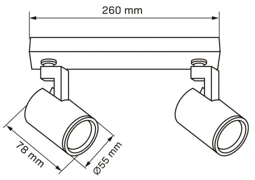 Bodové svietidlo LYNX 2xGU10/10W/230V biela