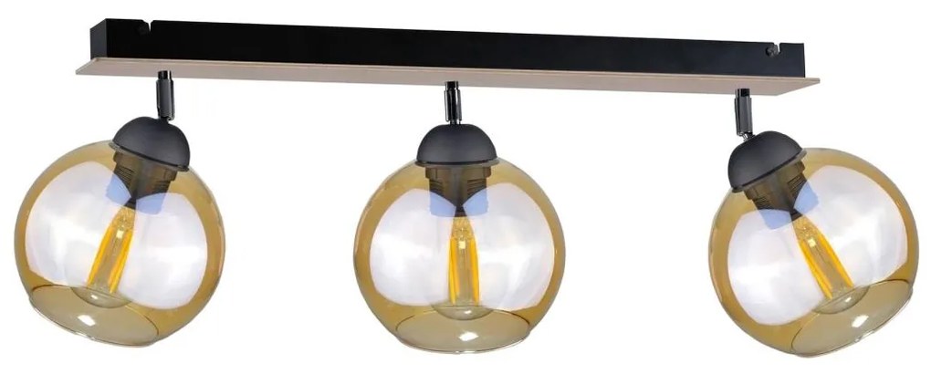 Keter Lighting Bodové svietidlo THEA WOOD 3xE27/60W/230V KE0031