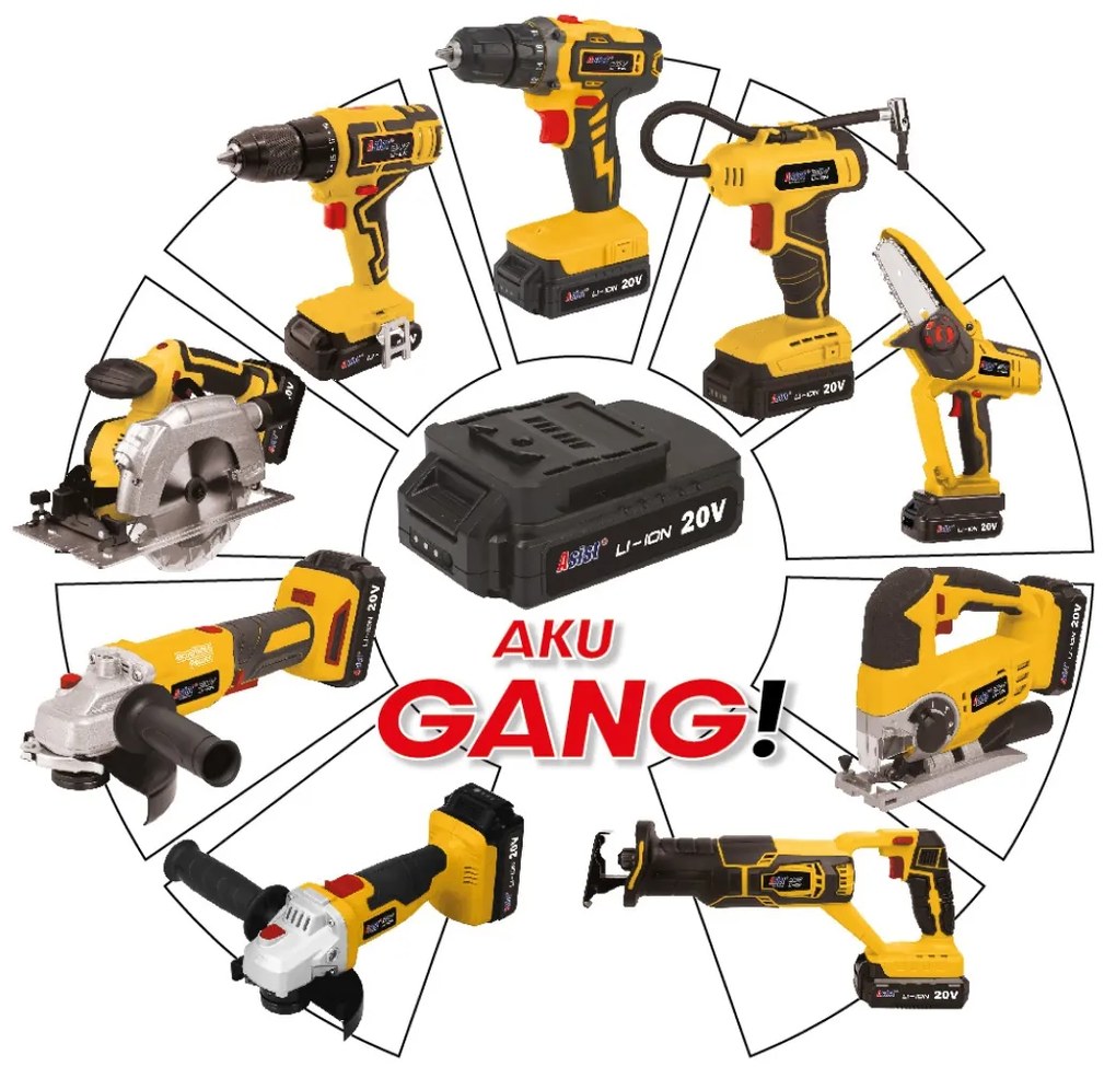 Aku vŕtačka 20V 2,0Ah BRUSHLESS v kufri ASIST AKU GANG