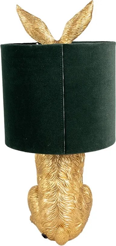 Gold & Green RABBIT Easter lampa