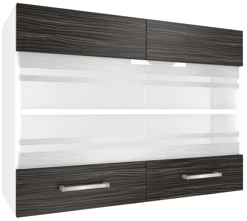 Kuchynská skrinka Belini horná 80 cm eben kráľovský TOR SGW80/2/WT/HK/0/P