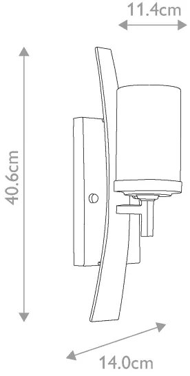 Elstead QZ-KYLE1 - Nástenné svietidlo KYLE 1xE27/100W/230V