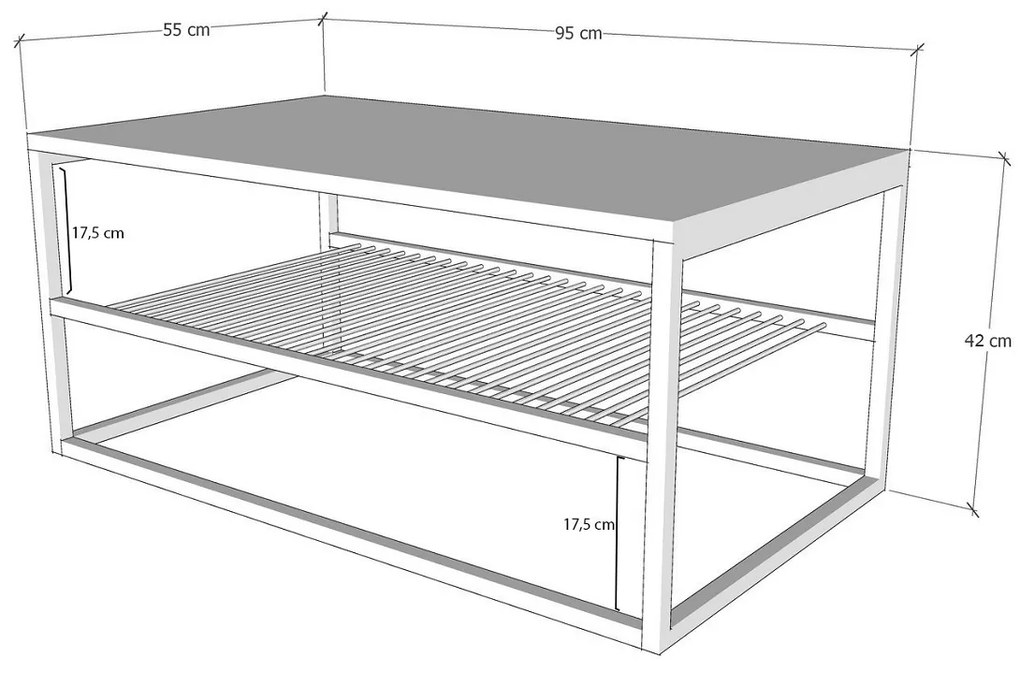 Dizajnový konferenčný stolík Galilee 95 cm čierny