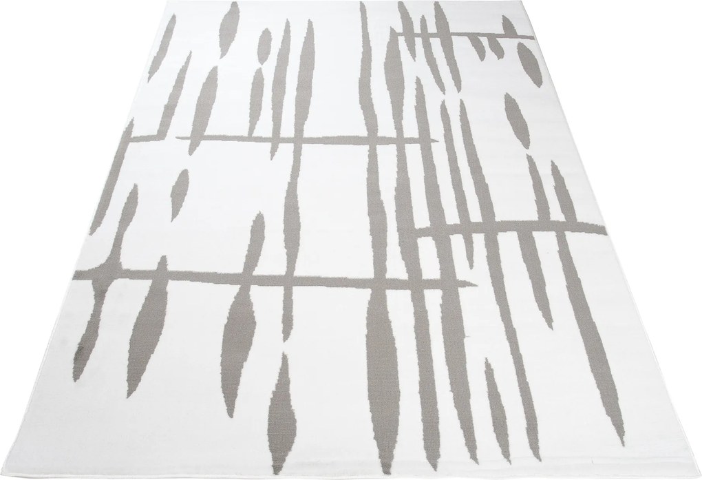 TA Koberec T967A WHITE CHEAP PP CRM Biely Obdĺžnikový Rozmer: 120x170 cm