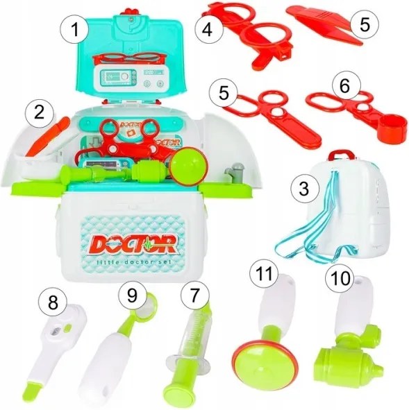 Lekárska súprava v batohu MALÝ DOKTOR