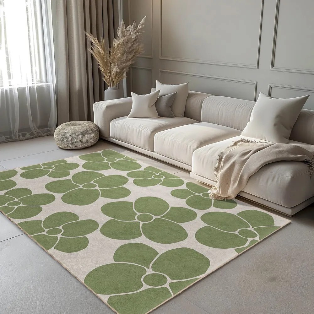 Zelený prateľný koberec 120x180 cm Green Meadow – Mila Home