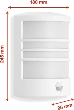 Telefunken 315506TF-LED Vonkajšie nástenné svietidlo so senzorom LED/12W/230V IP44