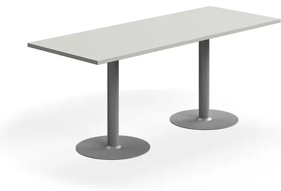 Stôl VERTICUS, 1800x700x720 mm, svetlošedá/strieborná