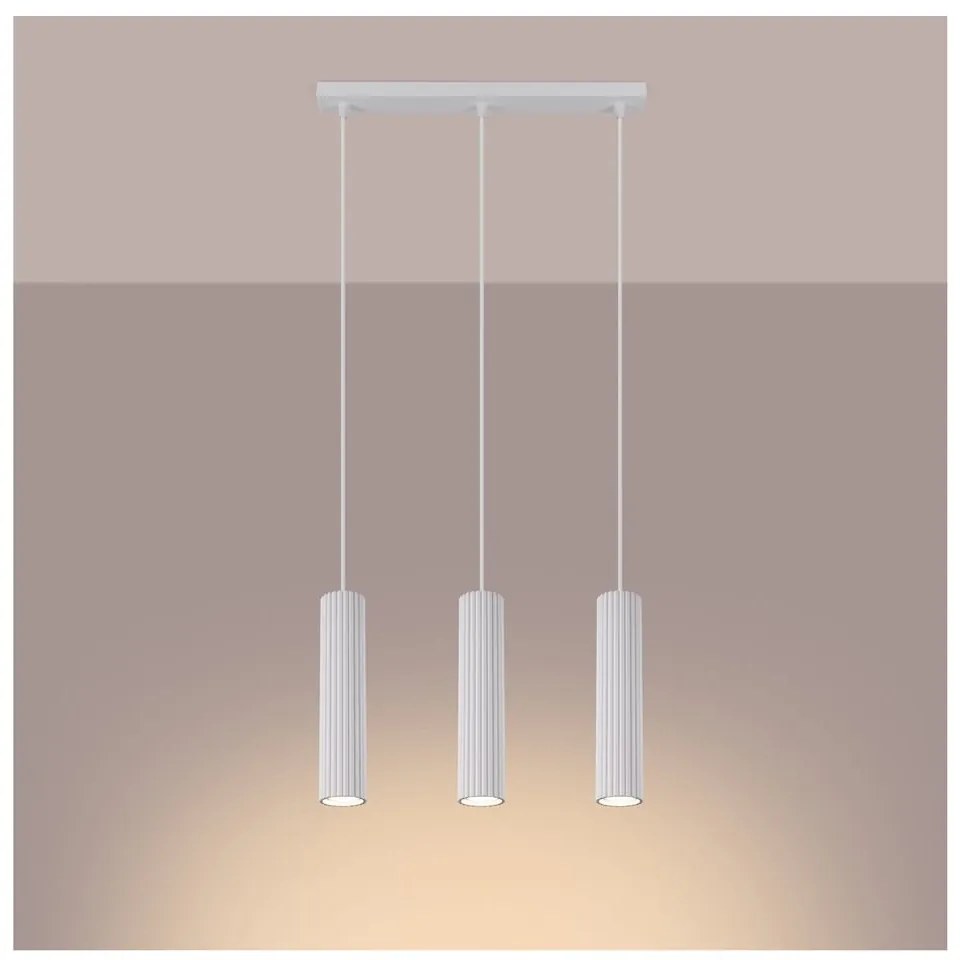 Biele závesné svietidlo Gleam – Sollux