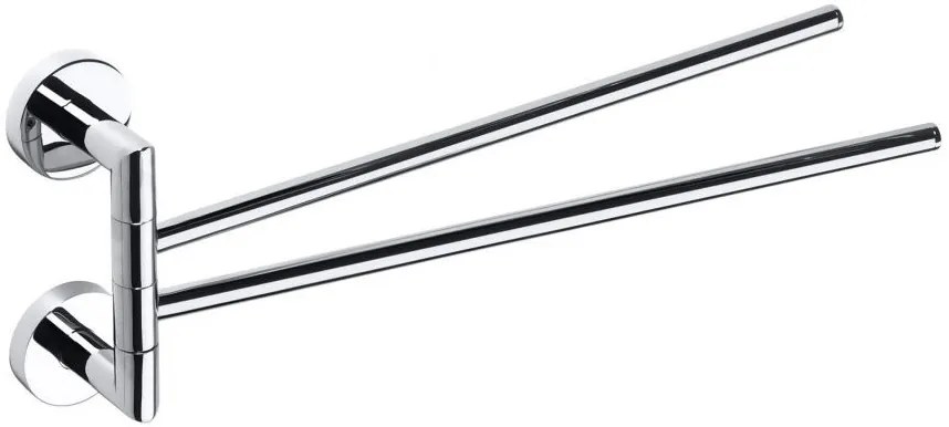 Sapho Sapho, X-ROUND dvojitý držiak na uteráky otočný 450mm, chróm, XR403