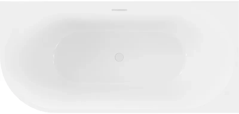 Mexen Mia, voľne stojaca rohová vaňa, pravá, 180 x 80 cm, biela, biely prepad, 52691808000P-20