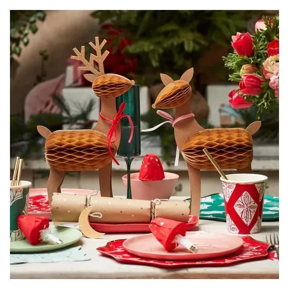 Vianočné figúrky v súprave 3 ks Reindeer Family – Meri Meri