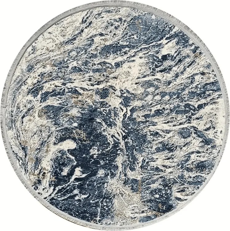 DC Koberec Exclusive kruh 101 sivá námornícka modrá Rozmer: Ø 140 cm (kruh)