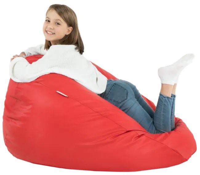 Sedací vak SAKO červený ekokoža