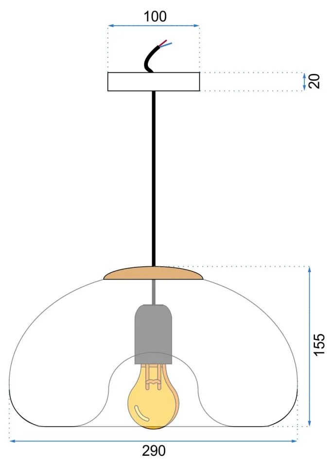 Stropné svietidlo TooLight Glass zlatá