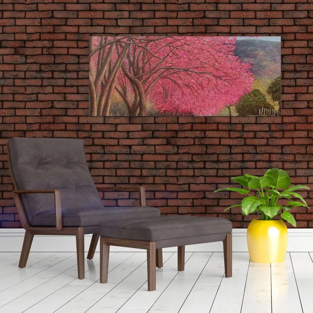 Obraz rozkvitnutých stromov (120x50 cm)