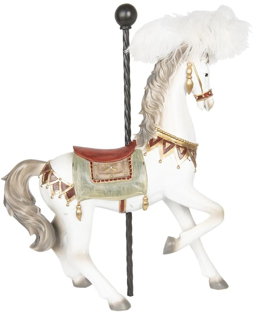 Dekorácie Kôň s pierkami - 43 * 17 * 54 cm