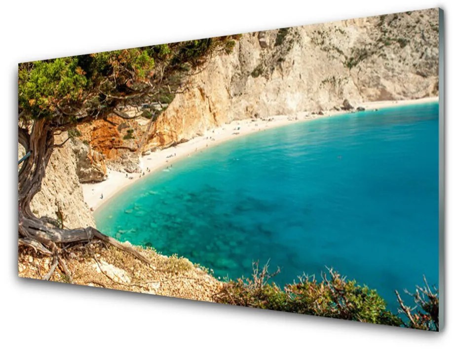 Obraz plexi Záliv more skaly pláž 140x70 cm
