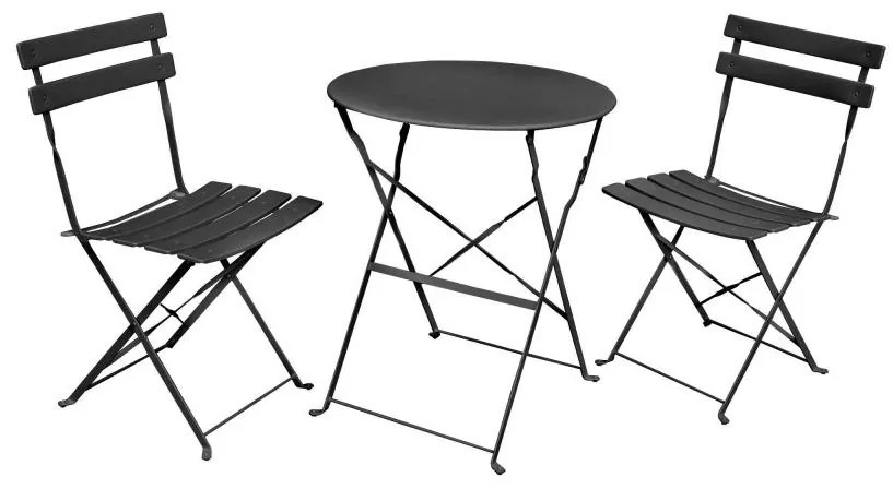 Balkónový set Orosi (čierna). Akcia -21%. Vlastná spoľahlivá doprava až k Vám domov. 1088138