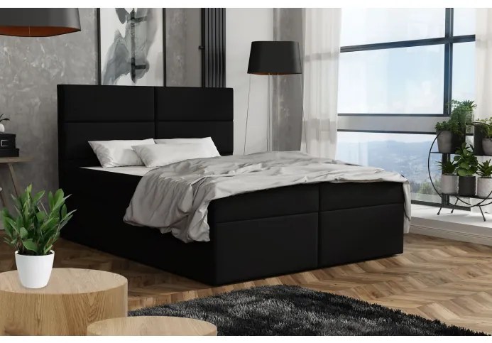 Elegantná posteľ 120x200 ZINA - čierna