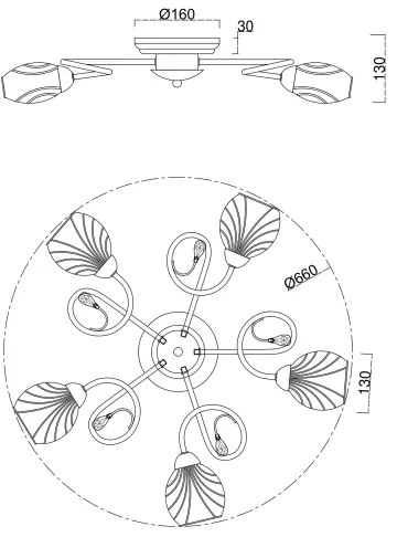 Brilagi - Prisadený luster MEGAPOLIS 5xE14/60W/230V lesklý chróm