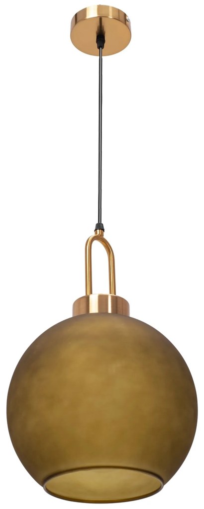Toolight - Stropné svietidlo z dymového skla 1xE27 60W APP442-CP, šedá, OSW-05631