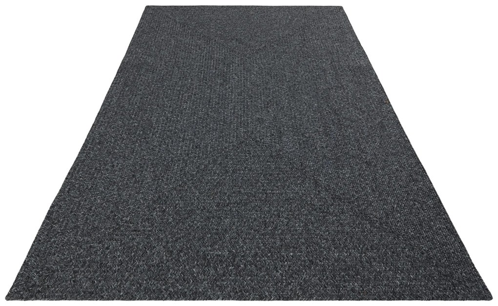 Hanse Home, Kusový koberec Braided 105550 Dark Grey – na von aj na doma, 200x290, šedá, chodba / predsieň