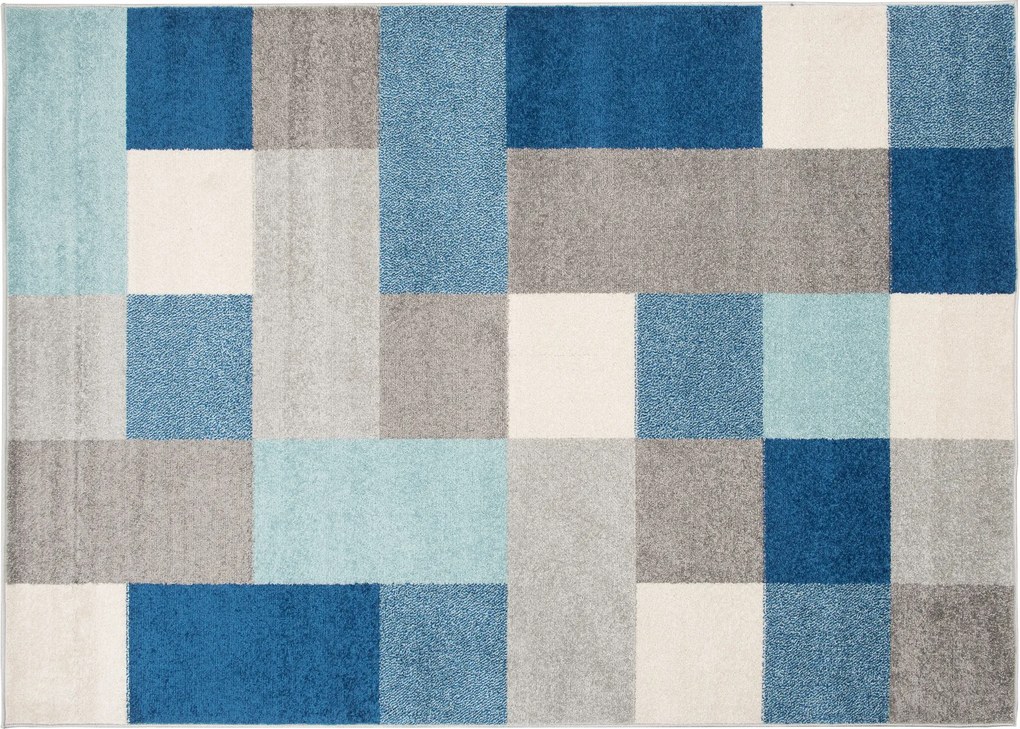 TA Koberec C574B ŠEDÁ/TURQUOIS AZURE Rozmer: 80x150 cm