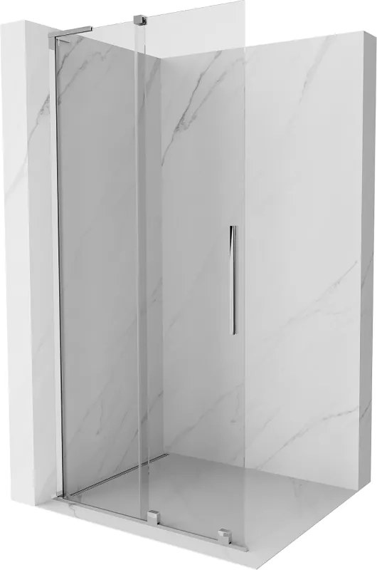 Mexen Velar L, posuvná sprchová zástena Walk-in 110 x 200 cm, 8mm číre sklo, chrómová, 871-110-003-03-01
