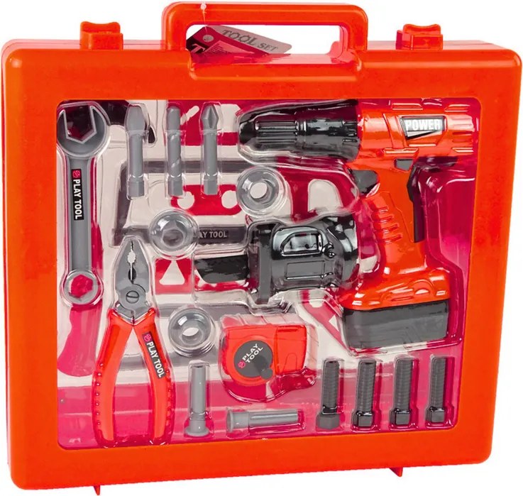 LEAN Toys Sada pre údržbárov Skrutkovač Batéria Kladivo Píla
