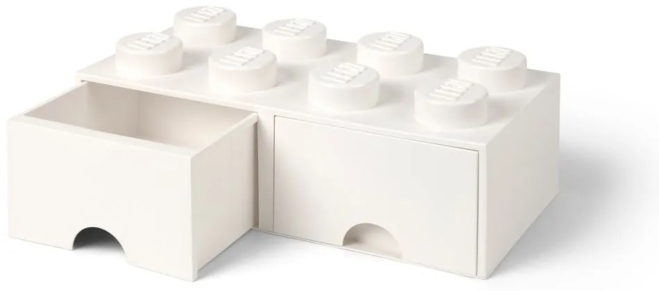 Slonovinovobiely úložný box s dvomi zásuvkami LEGO®