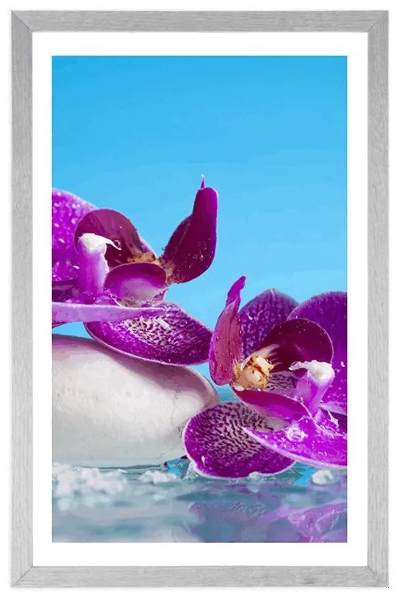 Plagát s paspartou wellness zátišie - 40x60 silver