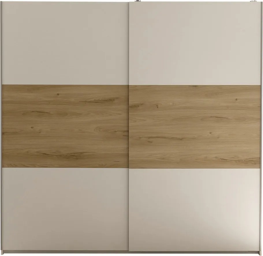 Šatníková skriňa Kiara 215 cm, biela/dub baysen