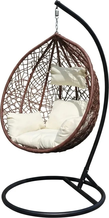 Hnedé závesné kreslo KOKON