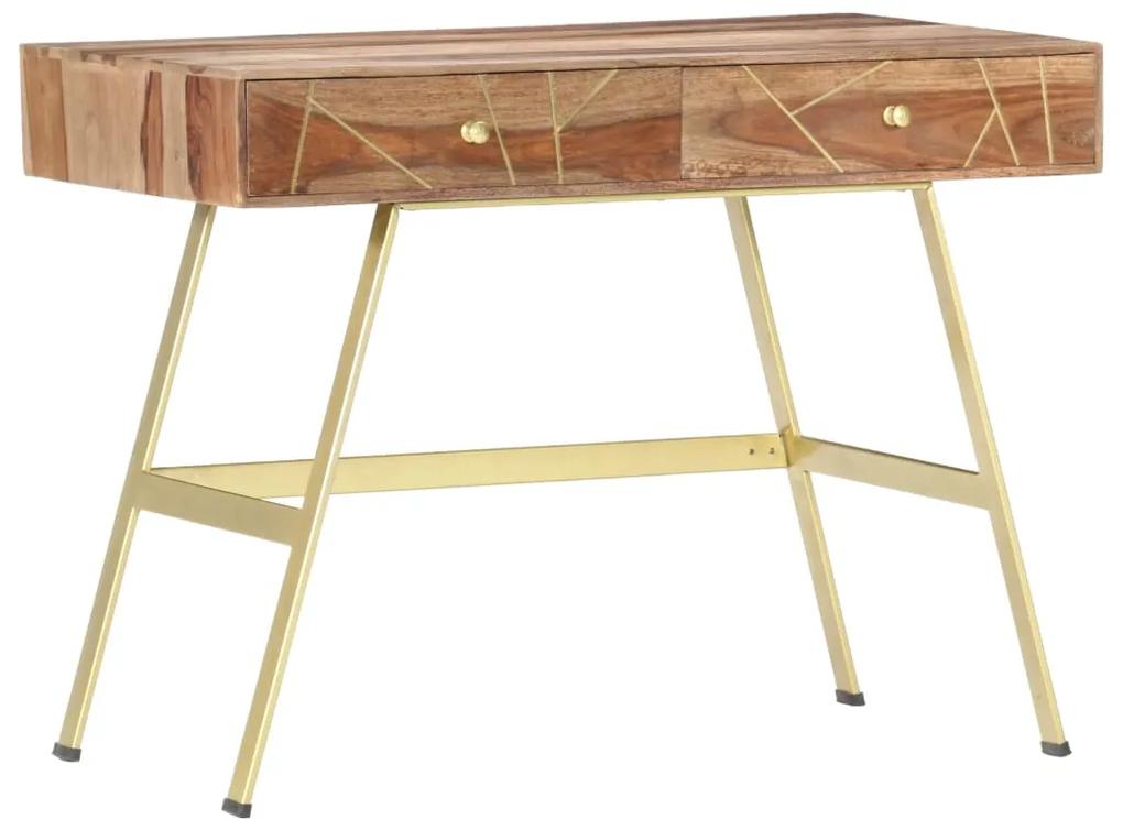 Písací stôl so zásuvkami 100x55x75 cm masívne sheeshamové drevo