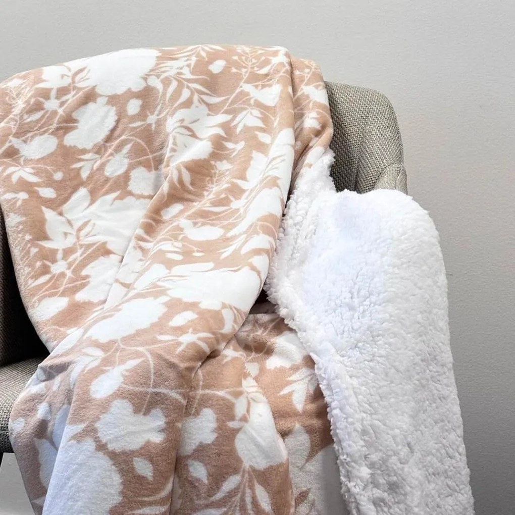 Home Elements Mikroflanelová deka, kolekcia Béžové ruže