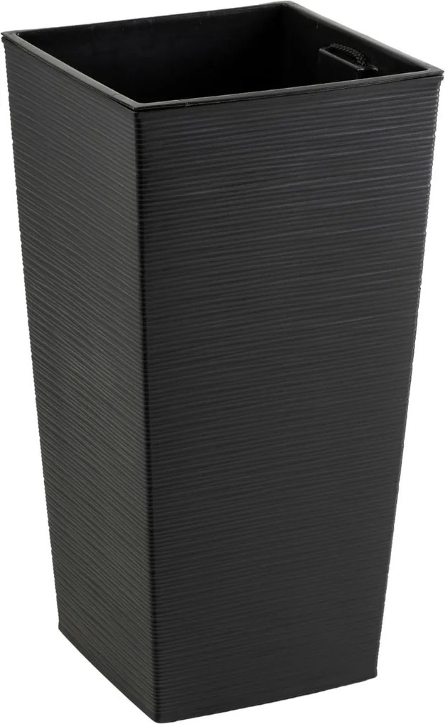 PLASTOVÝ KVETINÁČ PORTO RIFLO 57X29,5X29,5 CM ČIERNA