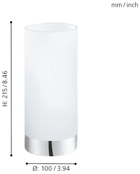 Eglo 95776 - Stolná lampa DAMASCO 1 1xE27/60W/230V