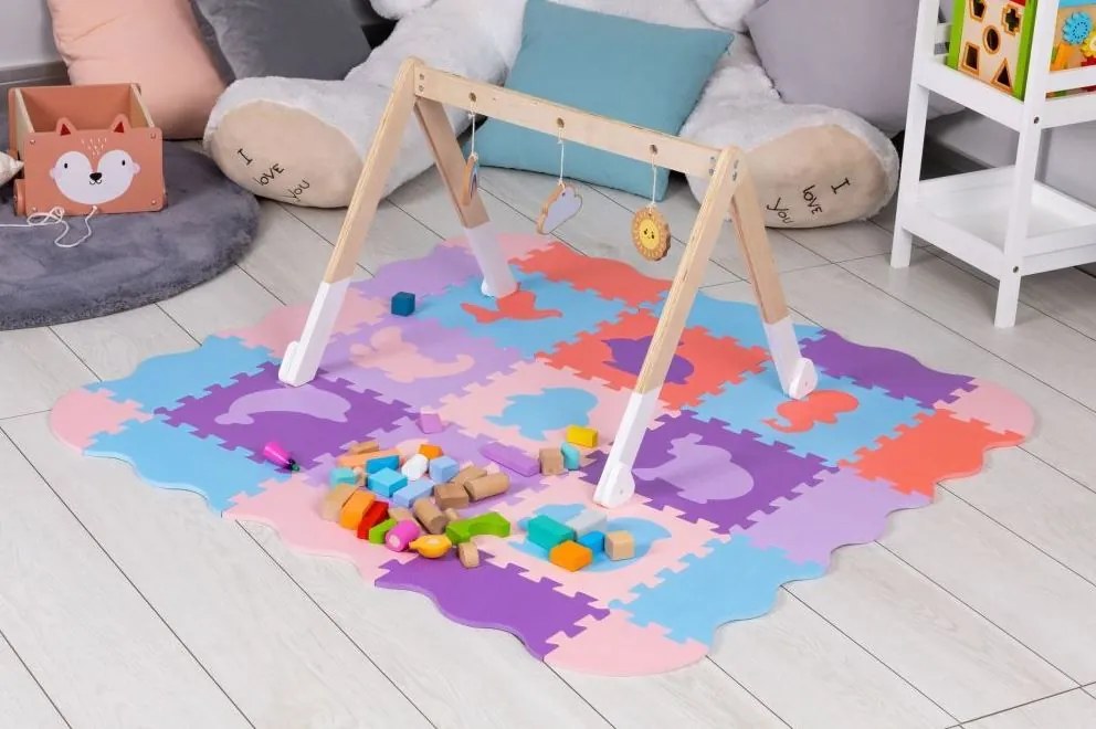 Bestent Penové puzzle - náučný koberec 114x87cm Color animals