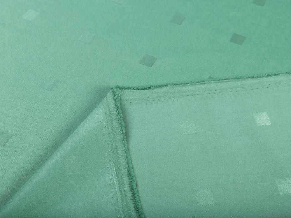 Biante Dekoračný záves PM-023 Štvorčeky na svetlo zelenom 140x140 cm