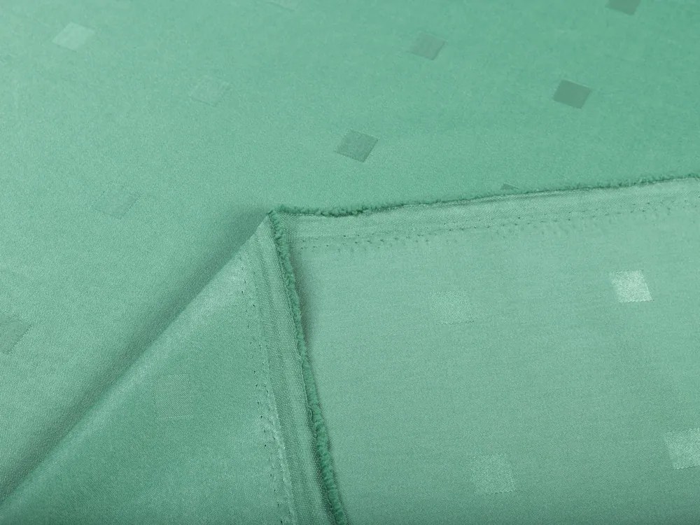 Biante Dekoračný záves PM-023 Štvorčeky na svetlo zelenom 140x180 cm