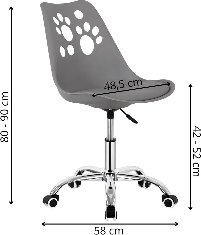 Otočná kancelárska stolička Springos HF0041 - sivá