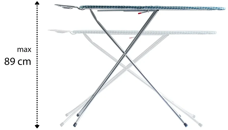 Erga Model 103, žehliaca doska 125x33,5x87 cm, strieborná-modrý vzor, ERG-SEP-10DESPRMOD103