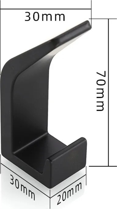 Súprava 5 čiernych háčikov Omnos