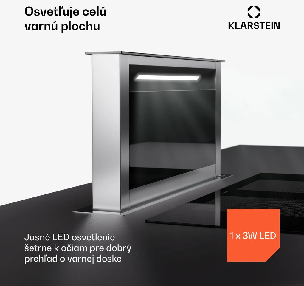 Klarstein Royal Flush Eco Slim 60, digestor, 60 cm, 650 m³/h, EEK A