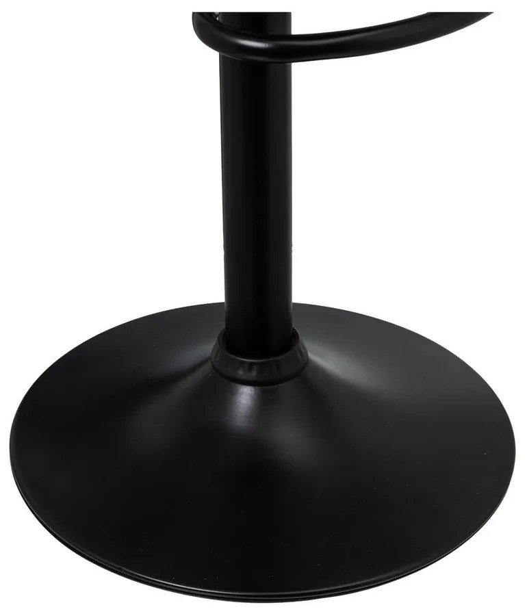 Čierne barové stoličky s nastaviteľnou výškou z imitácie kože v súprave 2 ks (výška sedadla 56,5 cm) – Casa Selección