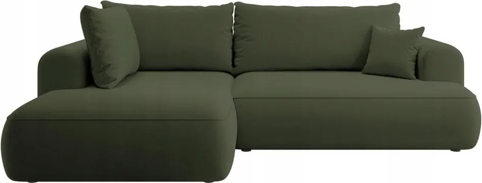 Rohová sedacia súprava Olivo II (L) (zelená čierna)